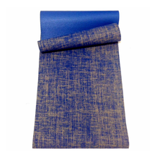 Load image into Gallery viewer, Blue extra-long, extra-thick jute exercise mat