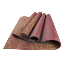 Load image into Gallery viewer, Burgundy extra long jute exercise mat