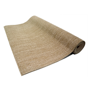 jute exercise mat in its natural color